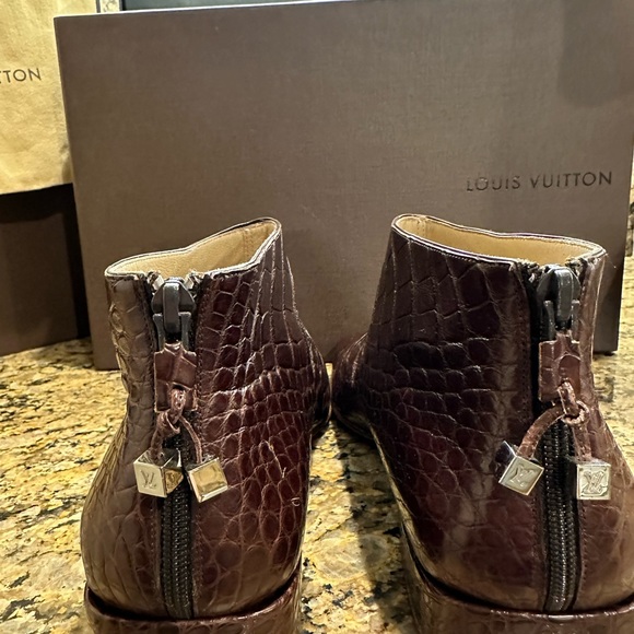 Louis Vuitton Alligator skin luxury ankle boots 38,5 NWT - Picture 7 of 12